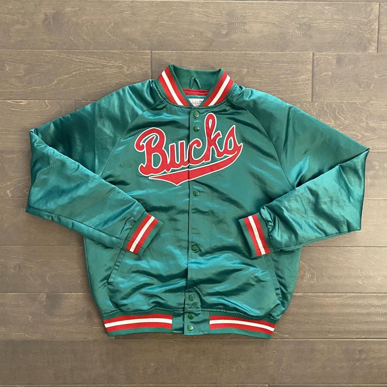 Milwaukee Bucks Satin jacket size... - Depop