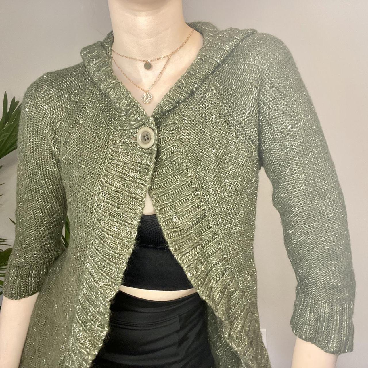🌿Unionbay Green Hooded Cardigan🌿 button closure at... Depop