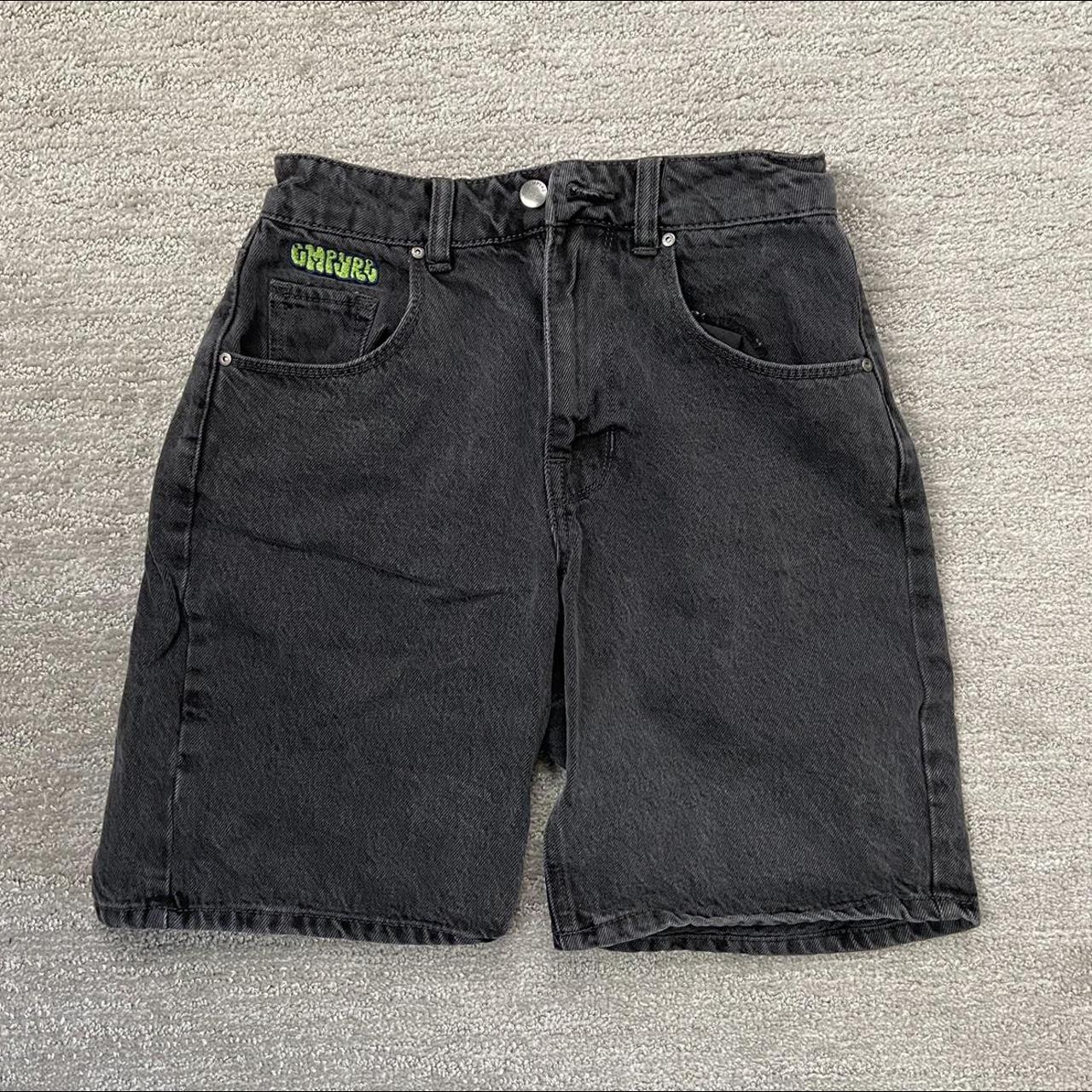 Empyre black jean shorts - 24 in waist - 8 in... - Depop