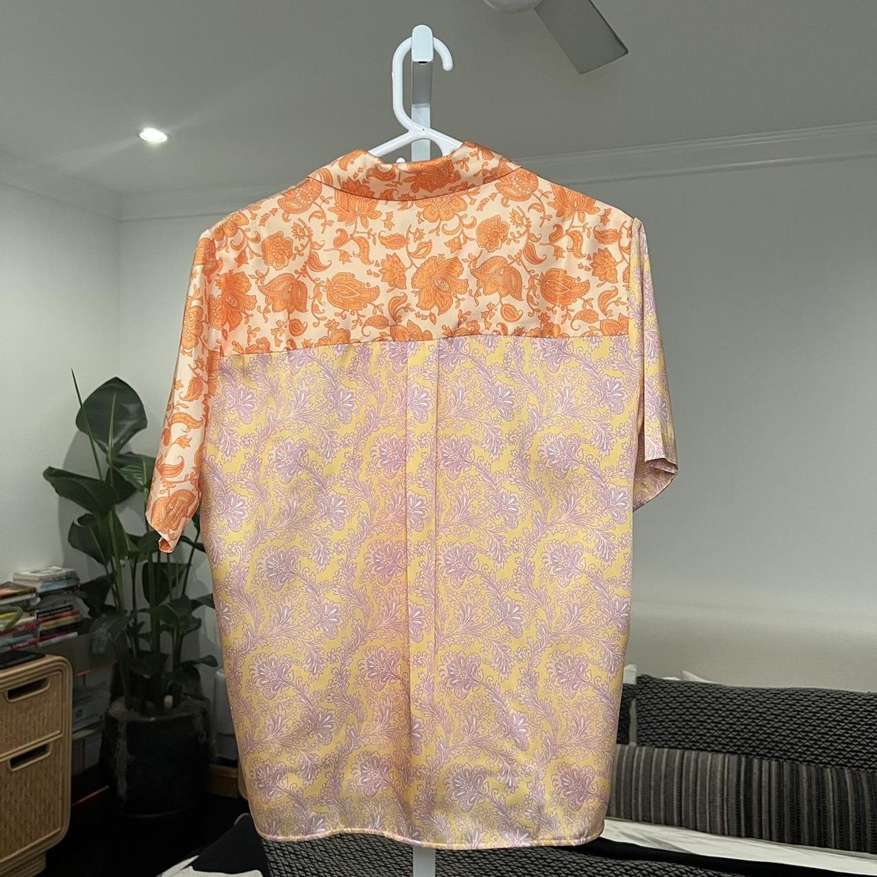 Sandro Women's Orange and Yellow Shirt (4)