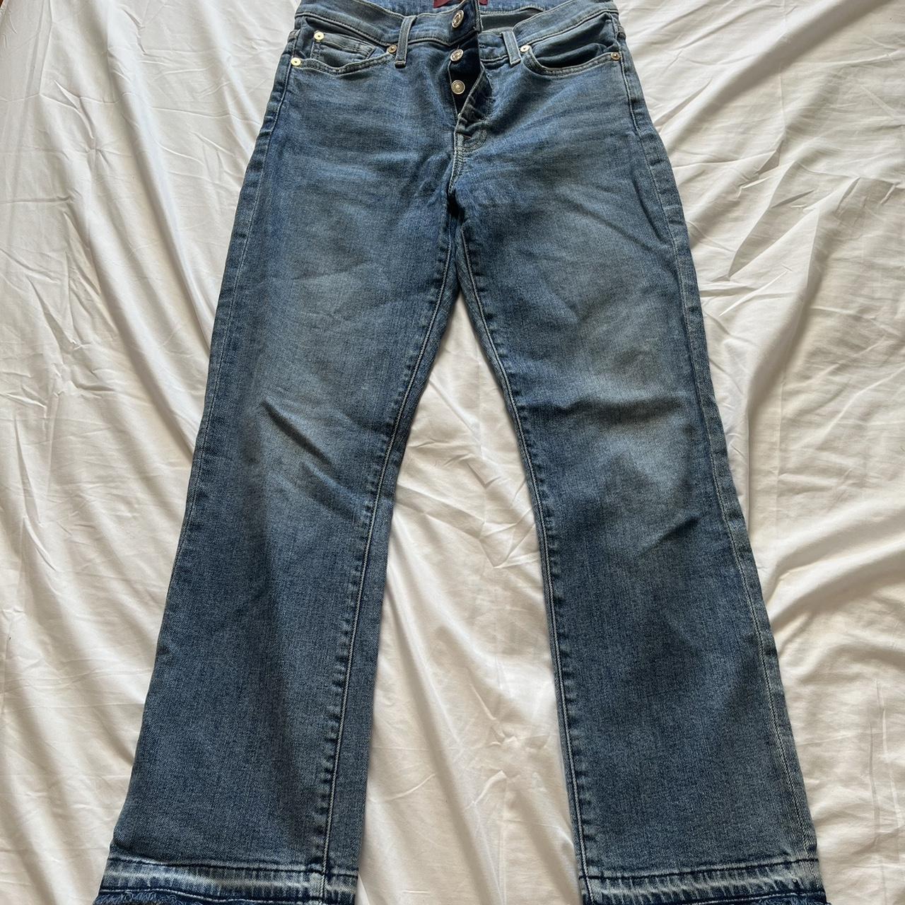 7 for all mankind cropped bootcut jean - Depop