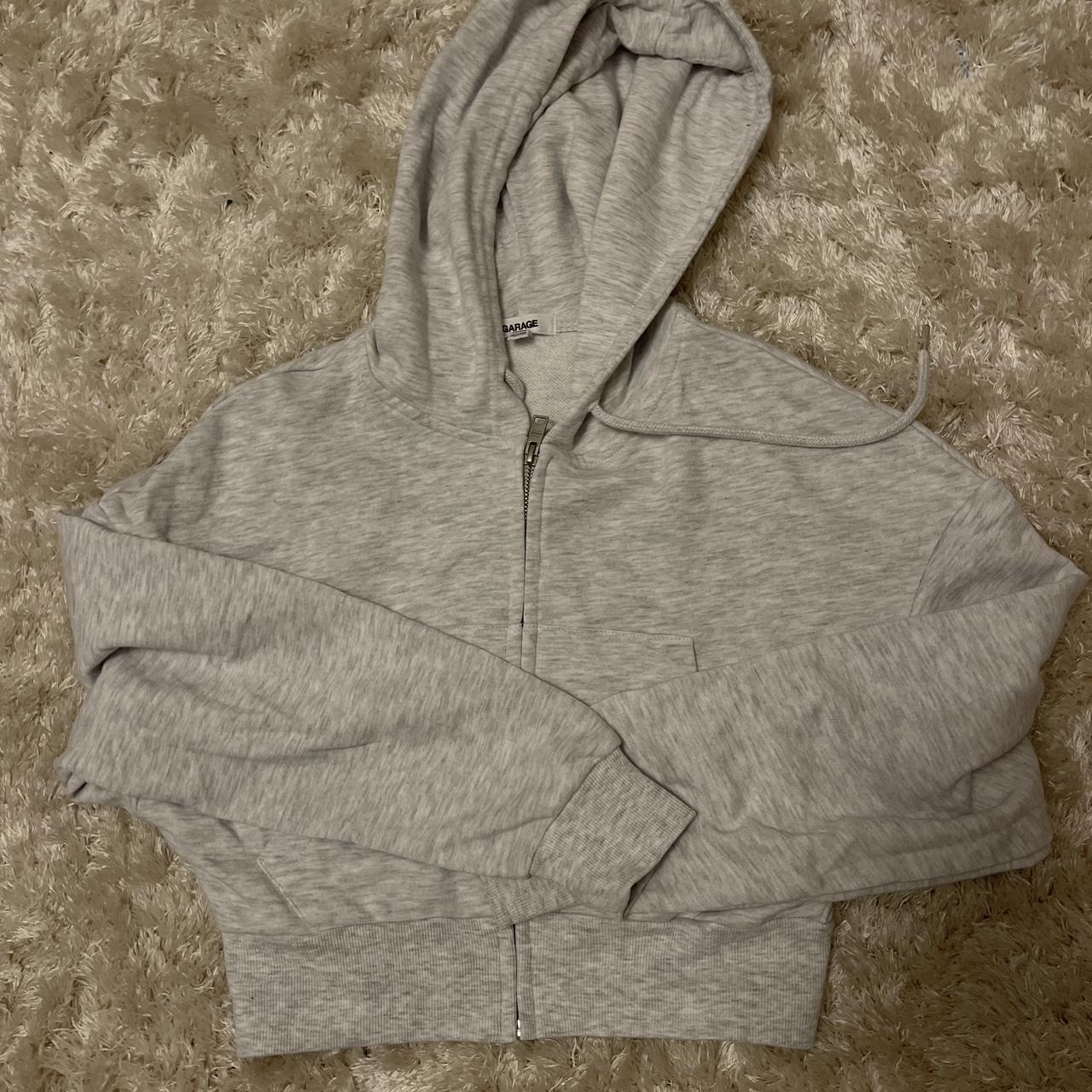 Garage cropped zip up hoodie Size XS - Depop