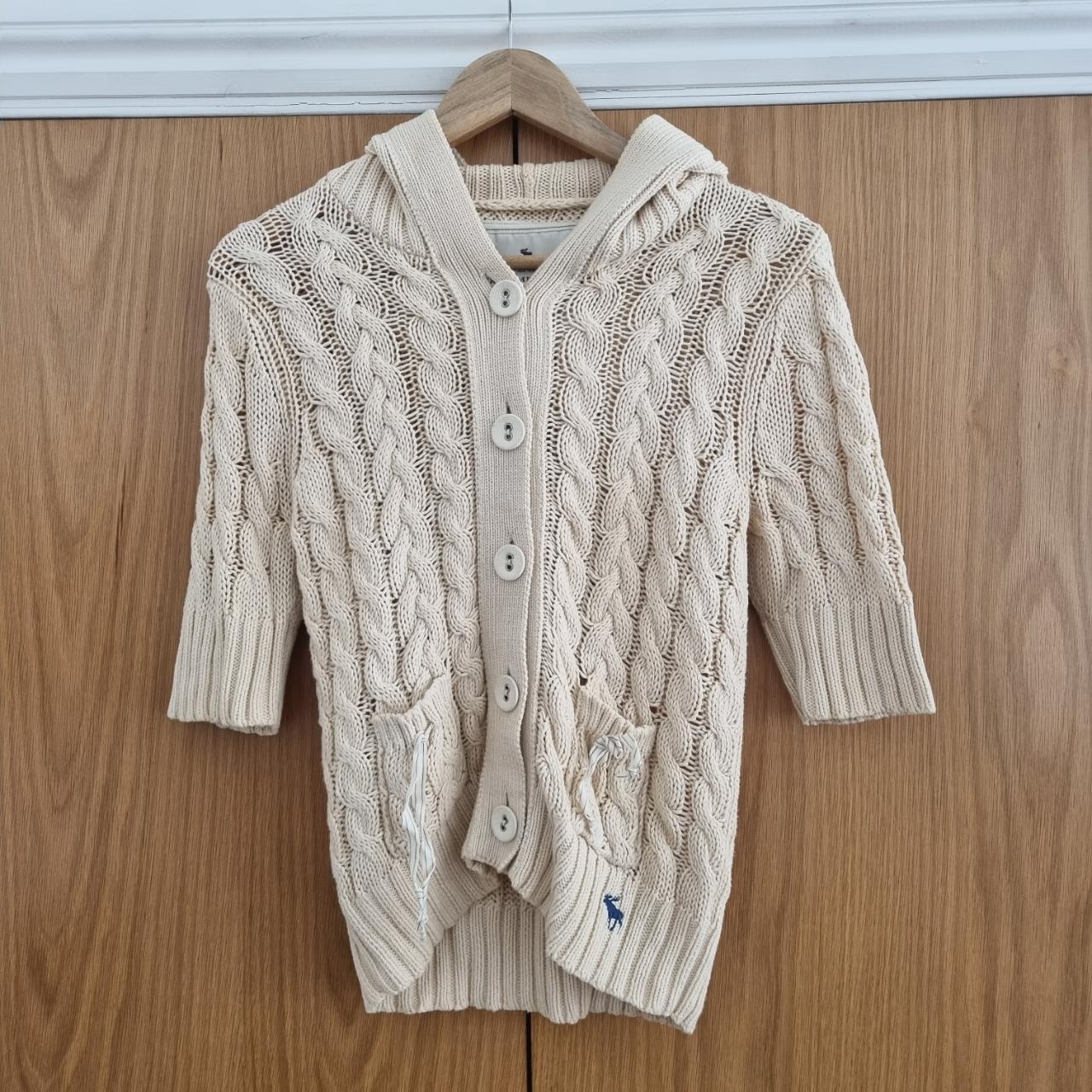 Abercrombie Fitch Women S Cream Cardigan Depop