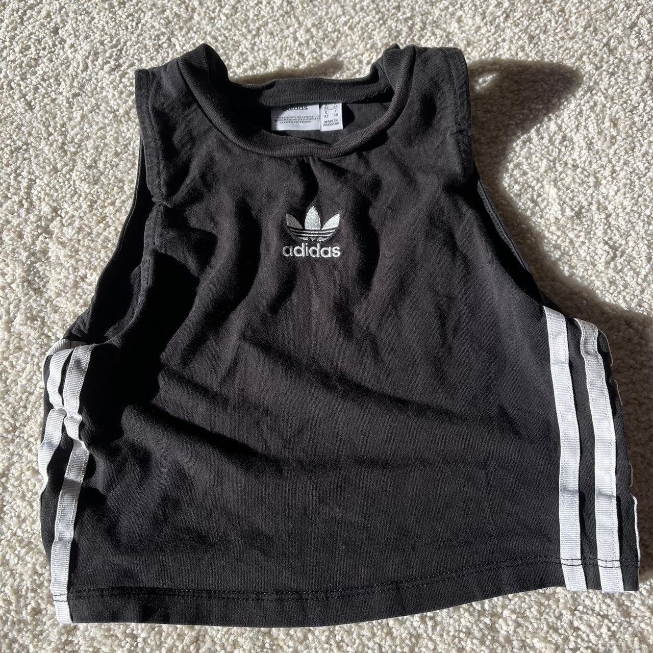 adidas crop top. perfect for casual fits or... - Depop