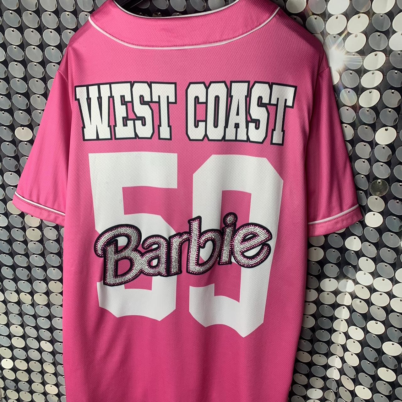 NEW Barbie Movie Pink Jersey Large Barbie Pink Depop