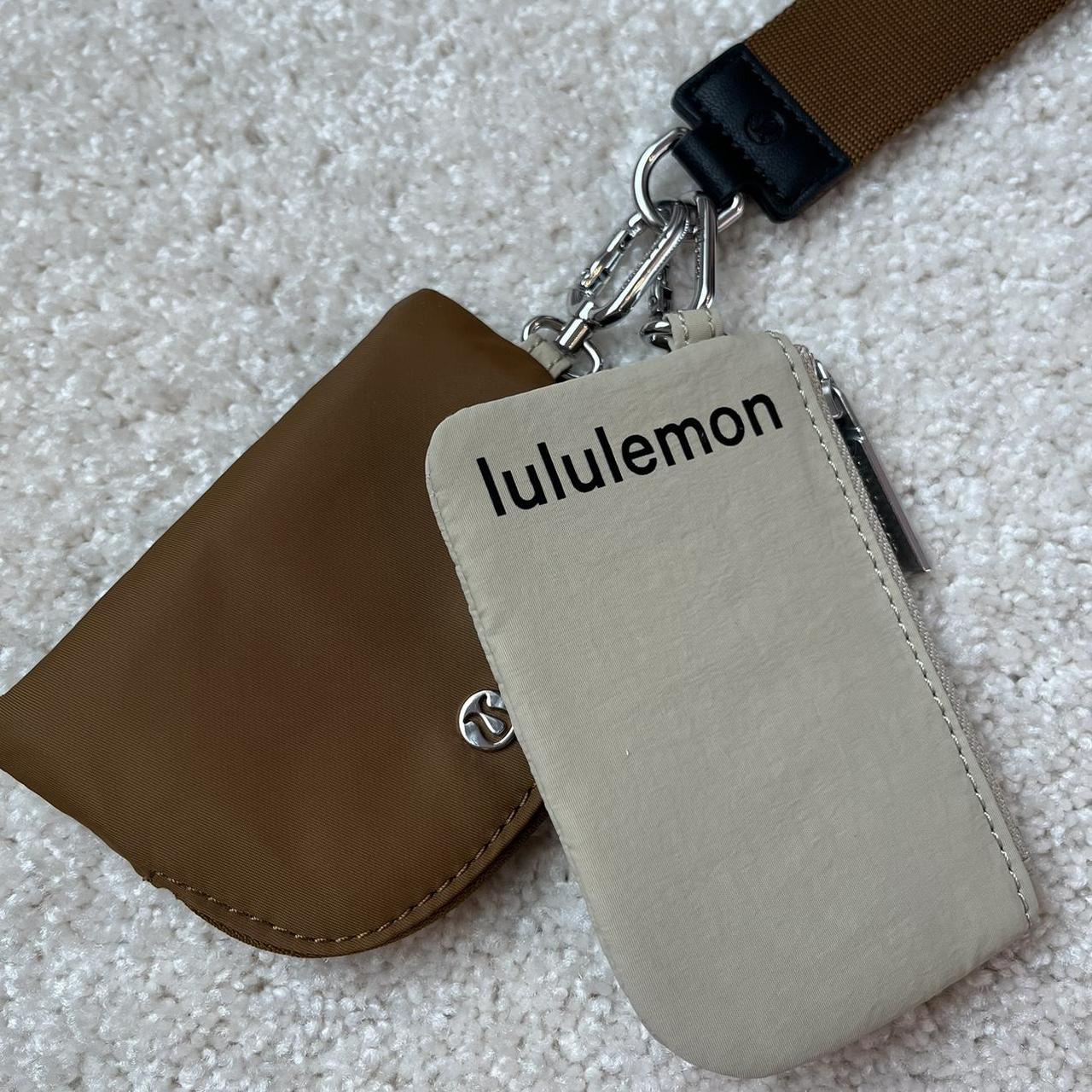 Lululemon Dual Pouch Wristlet - Gold/Neutral