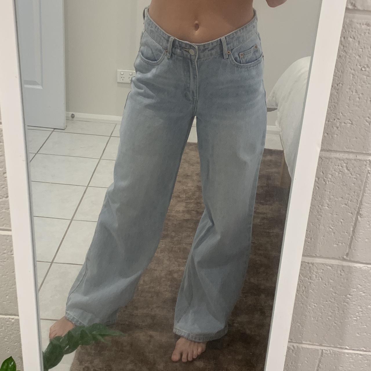 Blue baggy jeans. Glassons “wide leg cropped jean”... - Depop