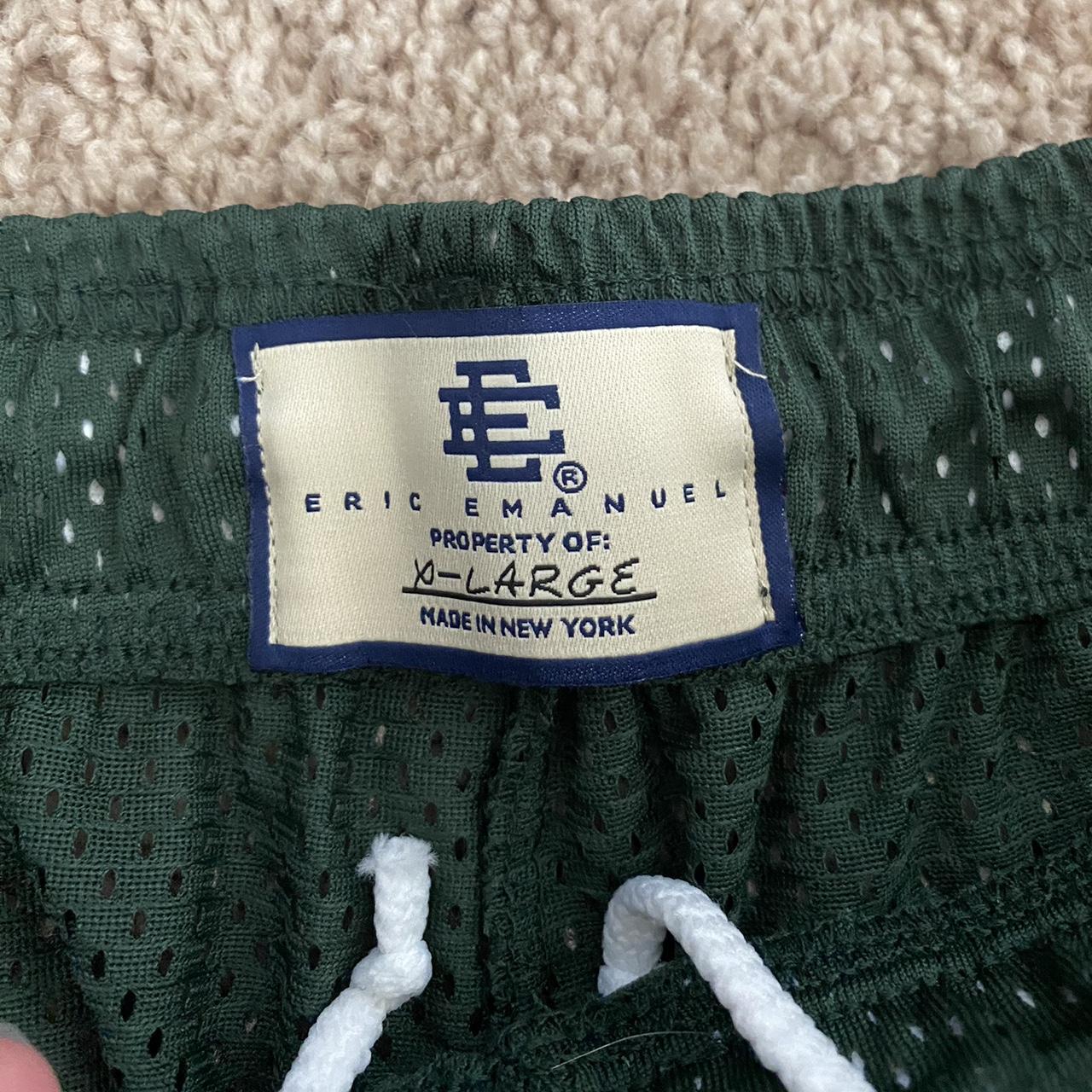 Eric Emanuel Basic Green Mesh Shorts Size XL, worn... - Depop