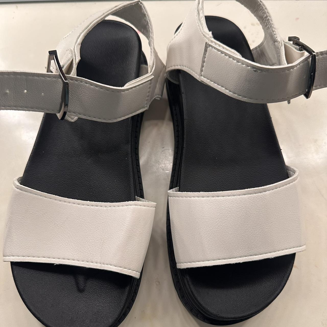 (knockoffs) Doc Martin White Platform Sandals Size:... - Depop