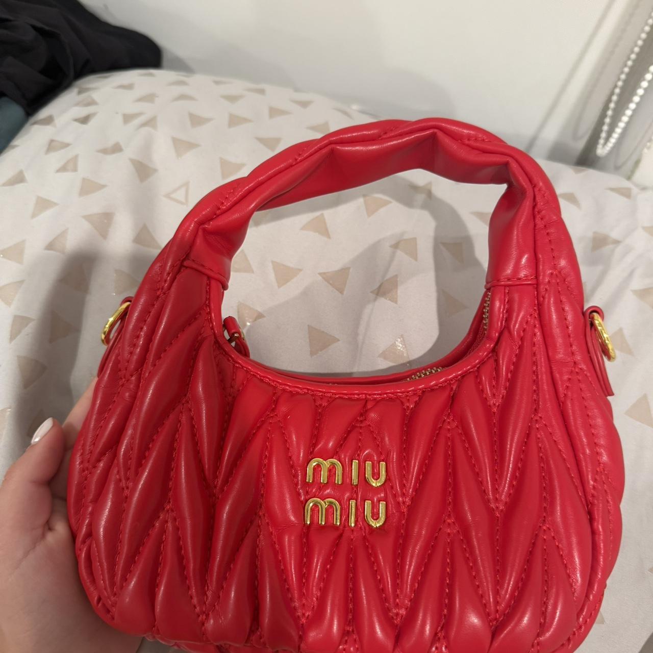 Miu Miu Women's Bag - Red/Multi – Red Miu Miu lea… - image 1