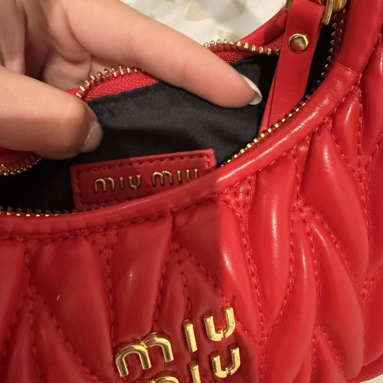 Miu Miu Women's Bag - Red/Multi – Red Miu Miu lea… - image 3