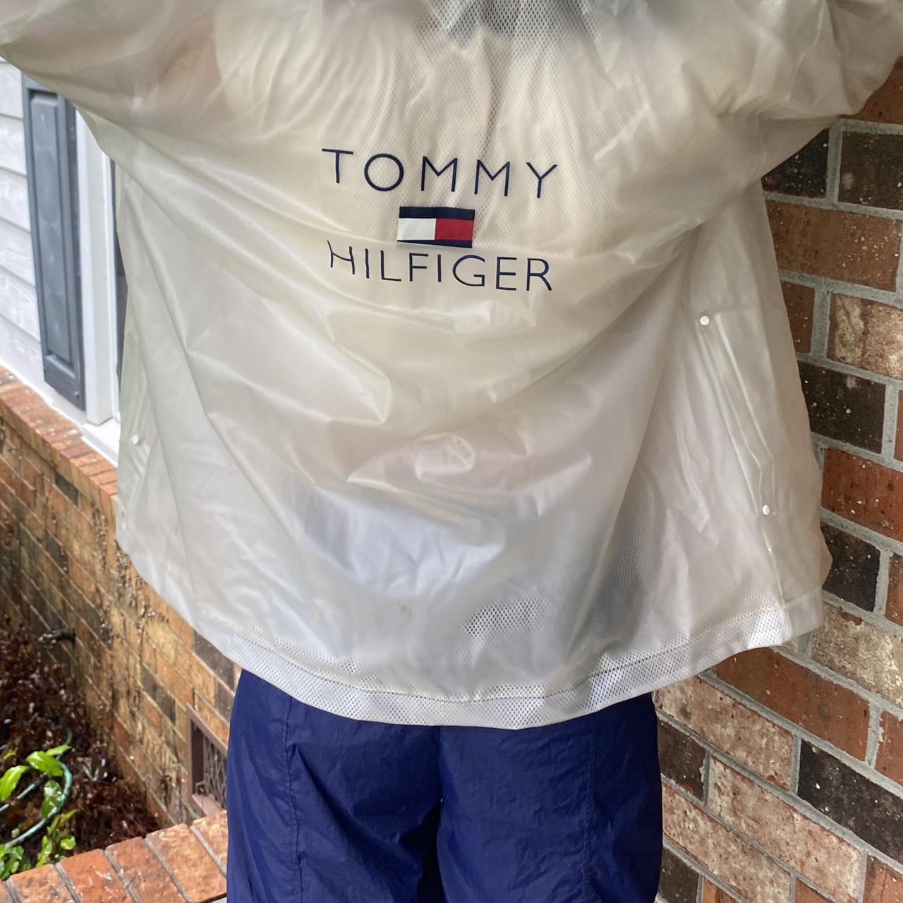 Tommy Hilfiger rain jacket translucent material