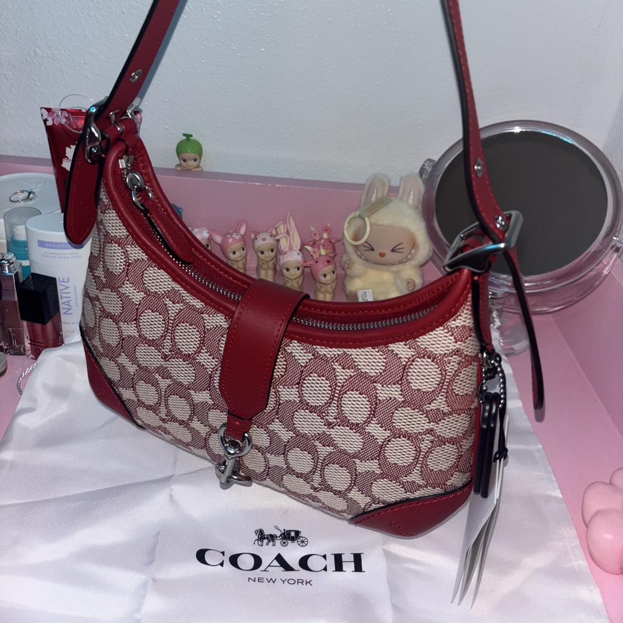 Coach Hamptons Hobo Bag In Signature Textile | Depop