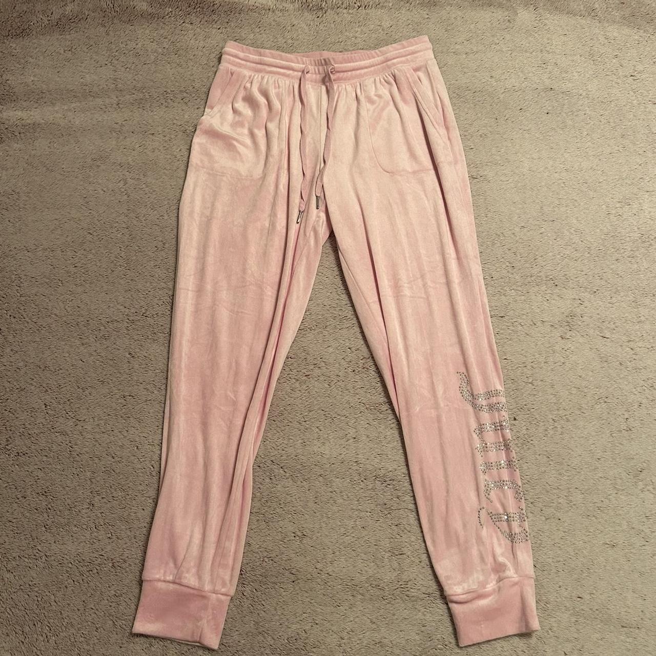 Juicy couture velour pajama pants Pastel pink... - Depop