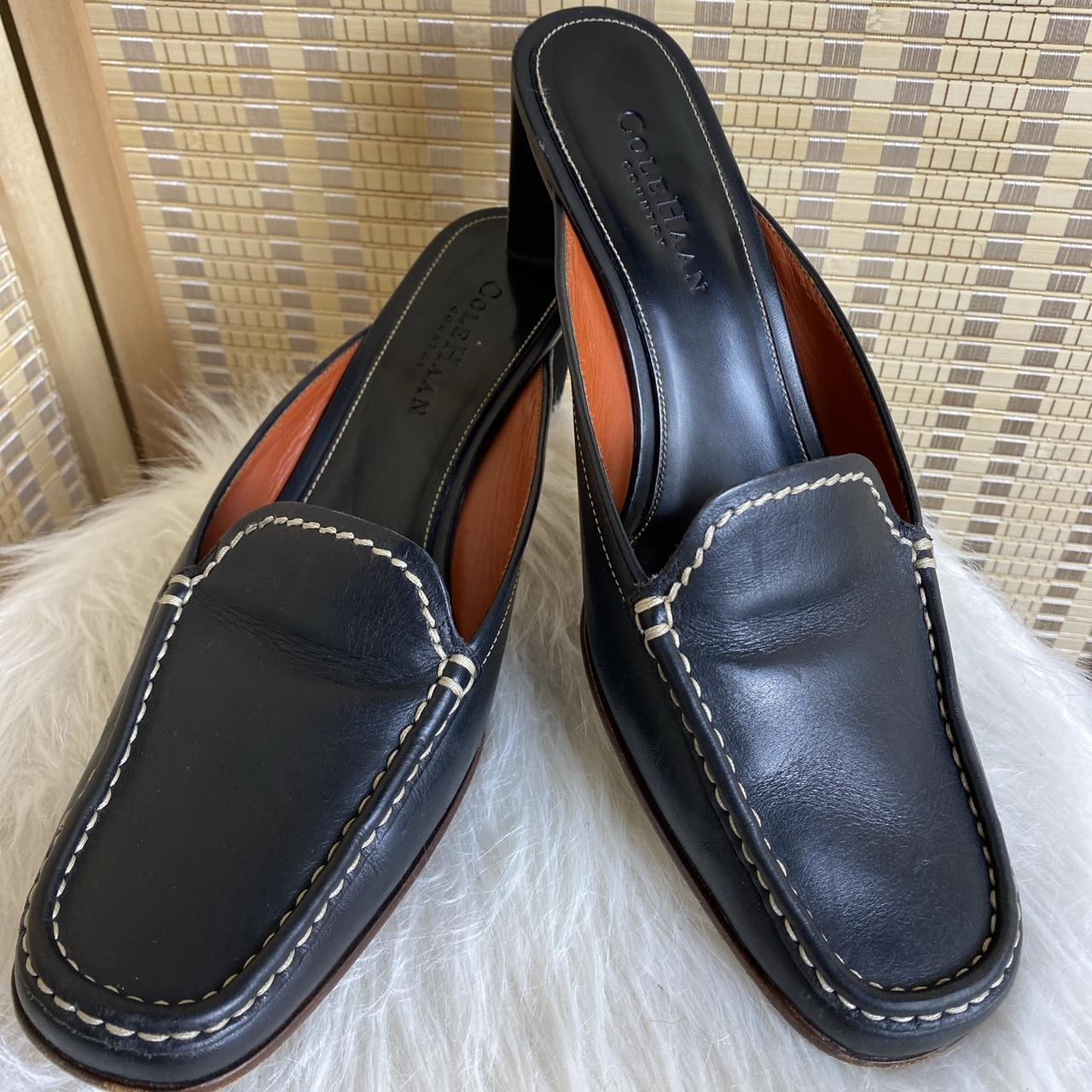 Cole Haan Country Women Black Leather Mule Heel. Depop