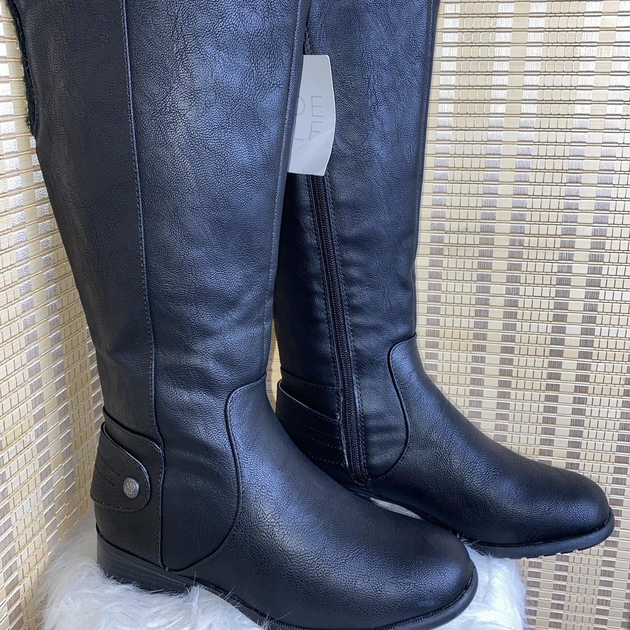 Life Stride Black Xandy WC Riding Boot Size 6W Depop