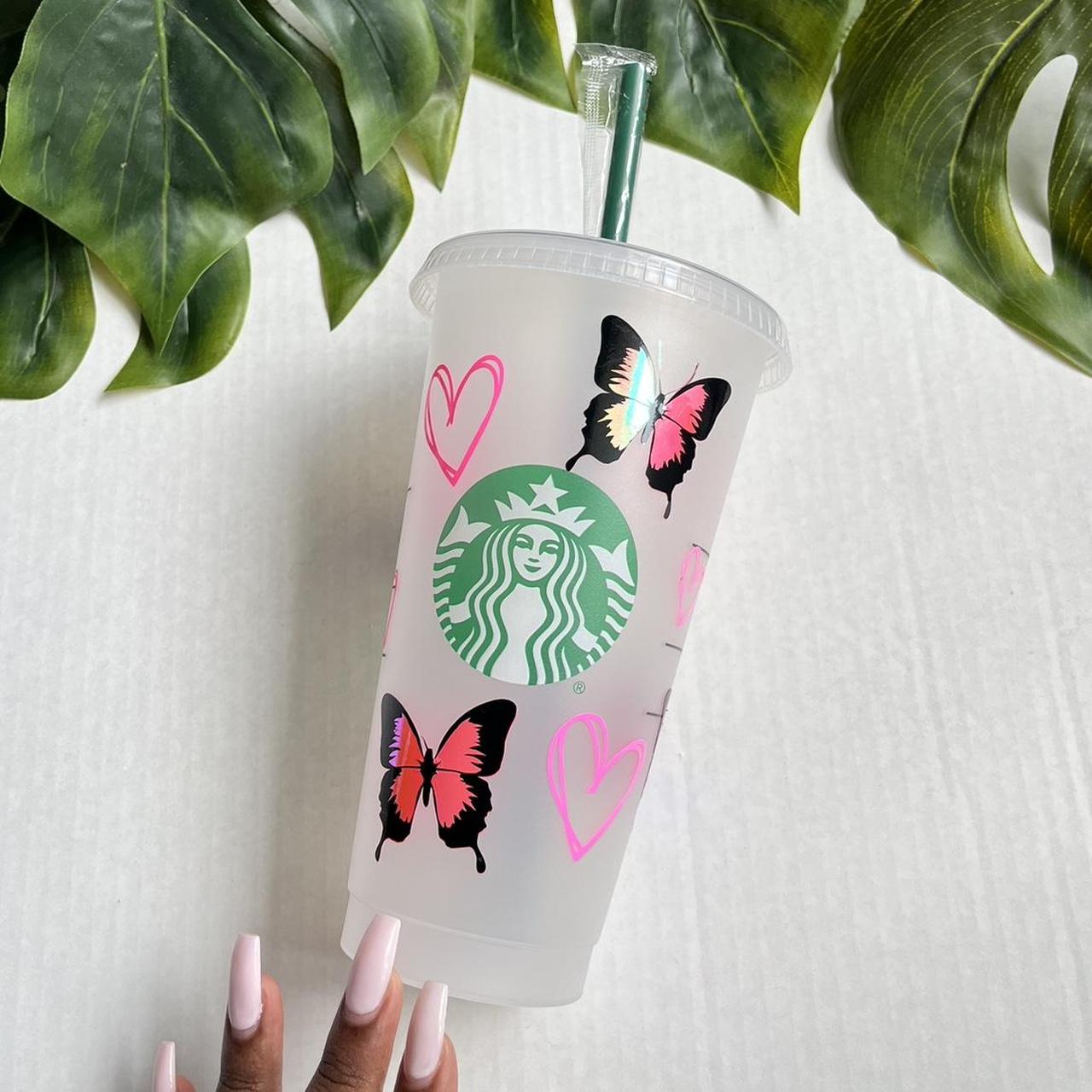 Butterfly Starbucks Cup Personalized Butterfly Cup Preppy 