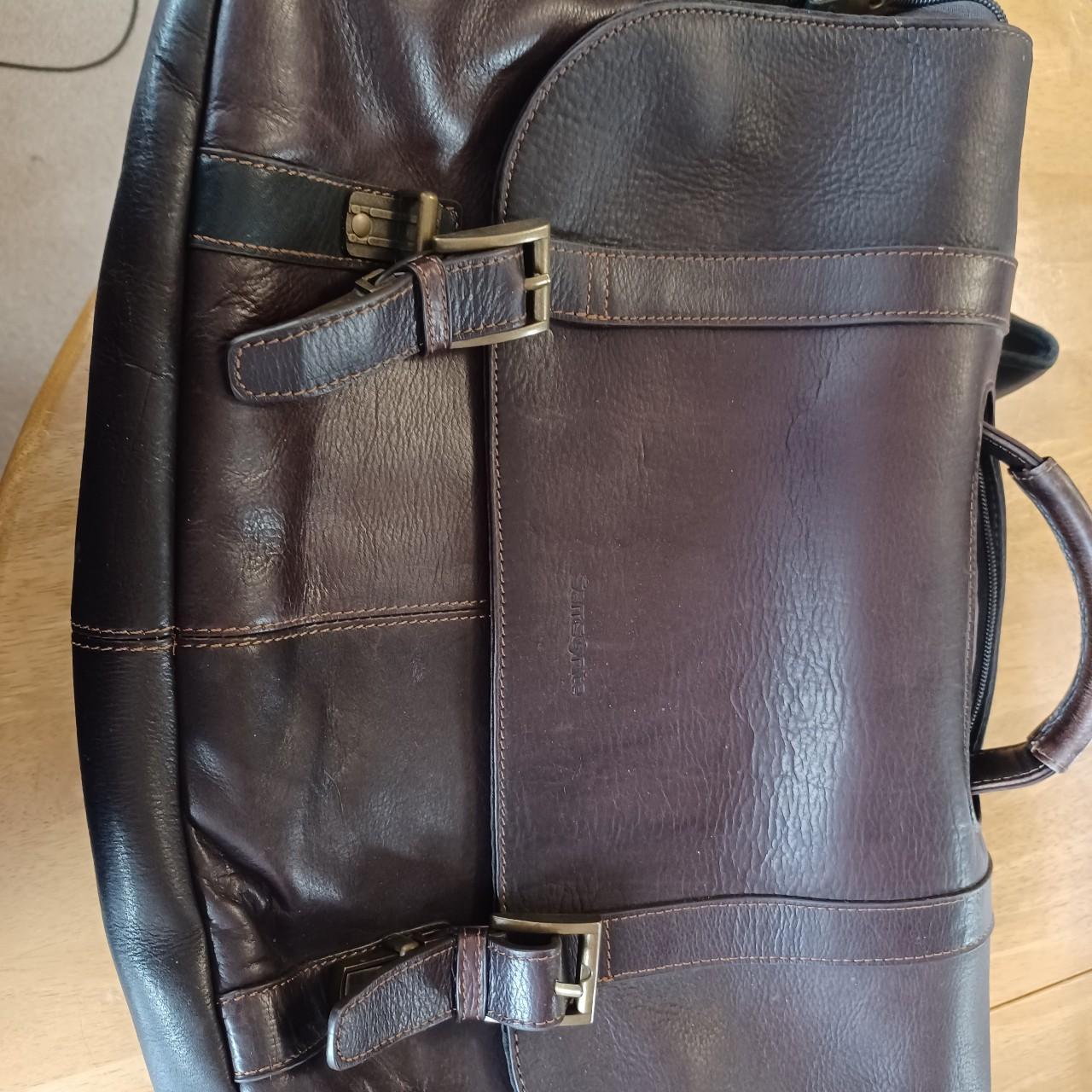 Samsonite, beautiful brown handbag, worn but still... - Depop