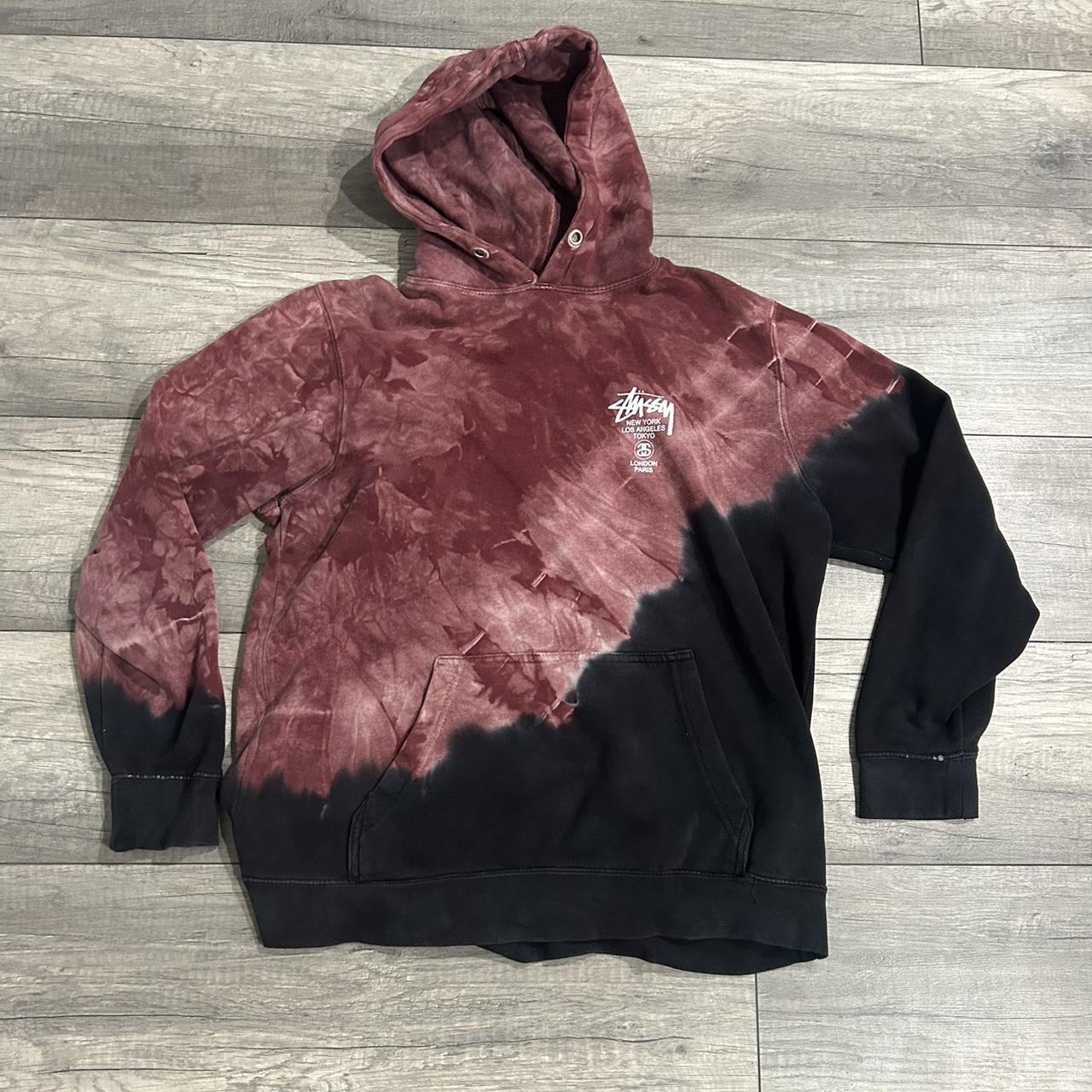 Men's Burgundy Hoodie | Depop