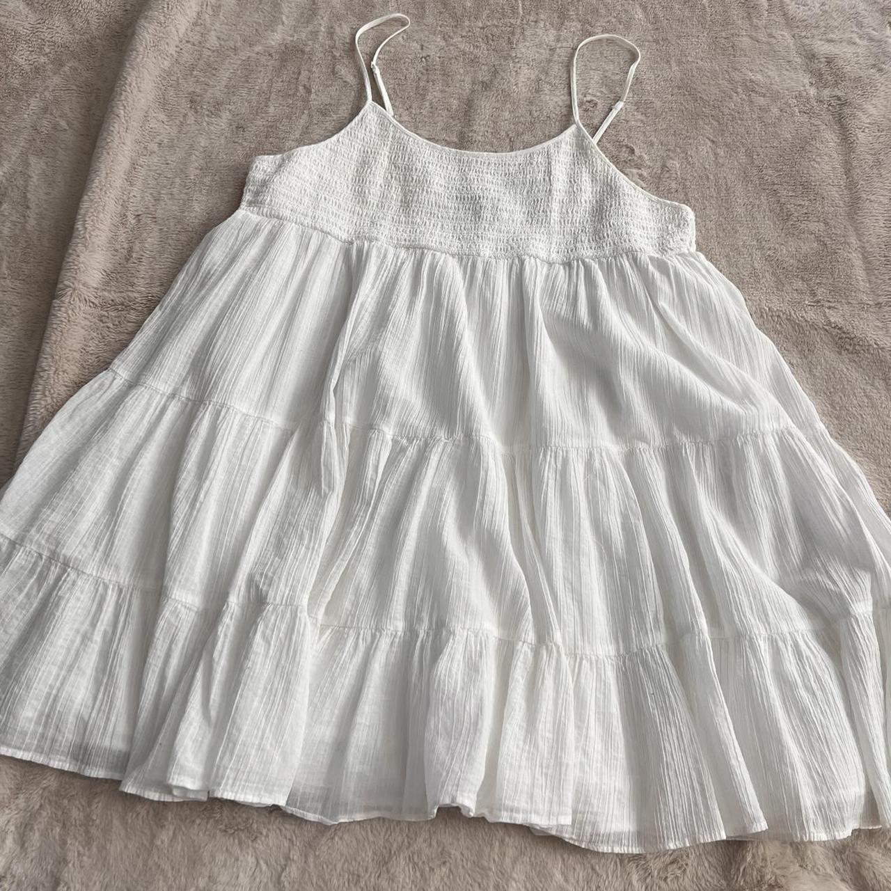 zara white dress never been worn dm with any... - Depop