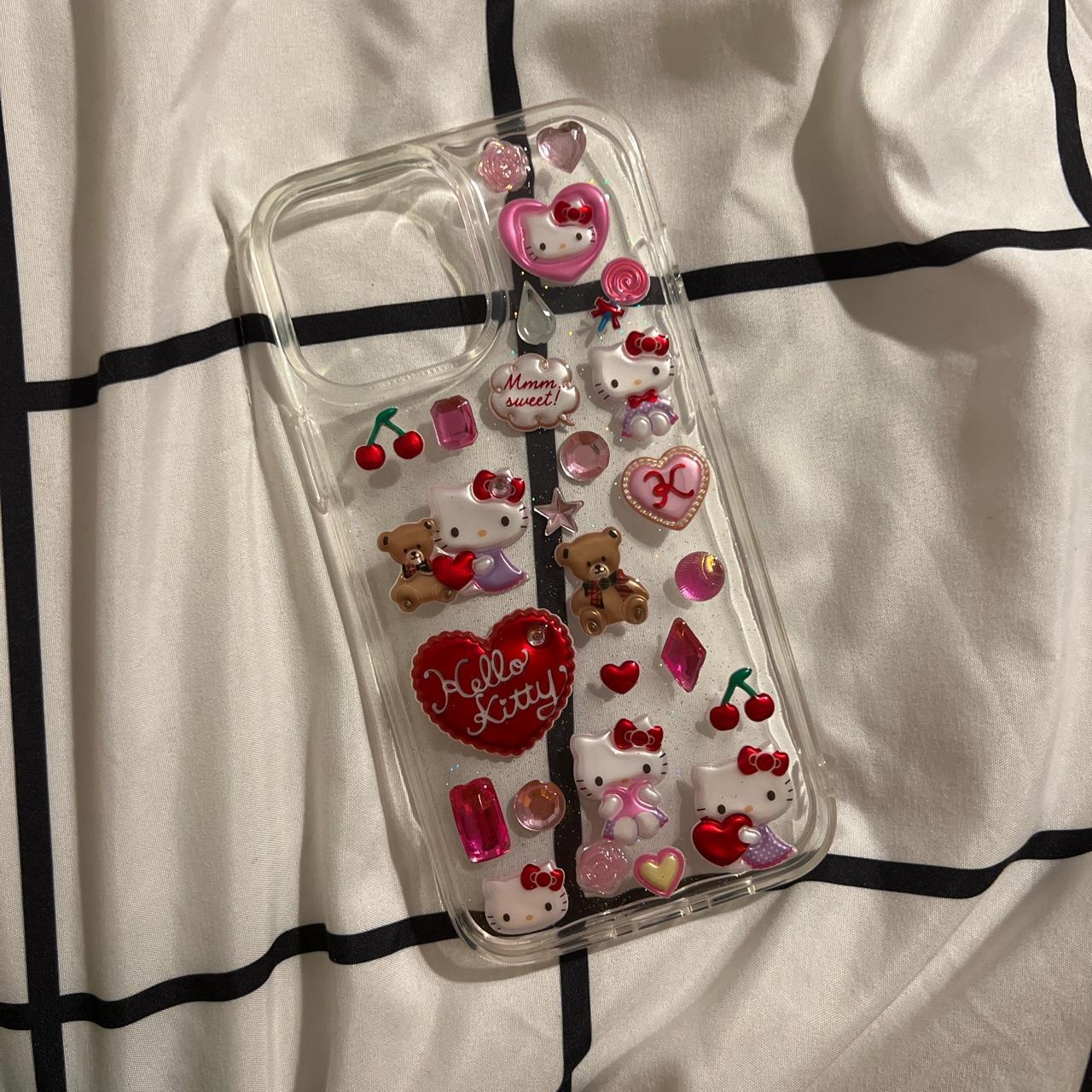 Y2K Hello Kitty Sticker Phone case (Handmade)... Depop