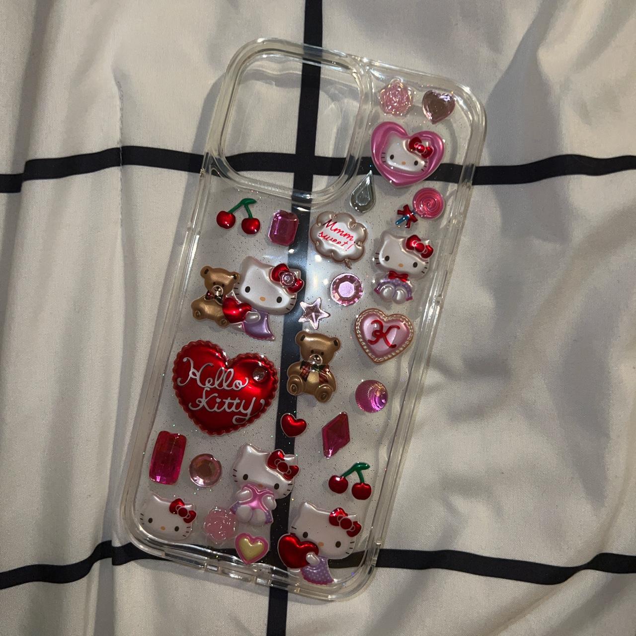 Y2K Hello Kitty Sticker Phone case (Handmade)... Depop