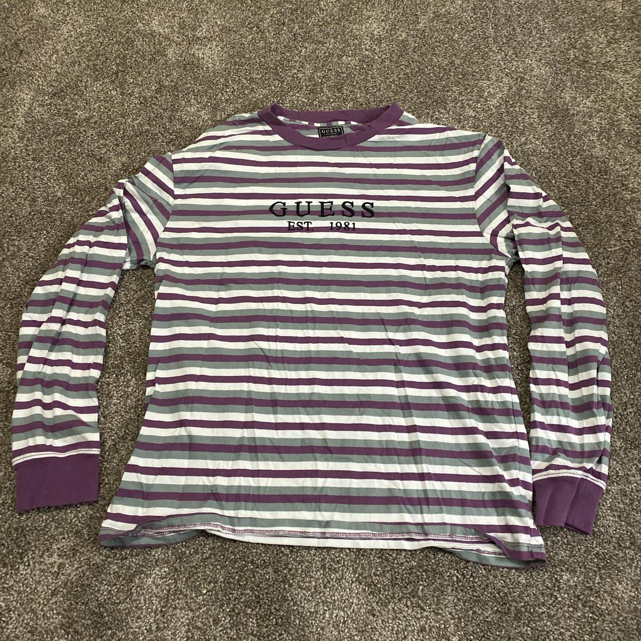 Guess striped shirt long sleeve online