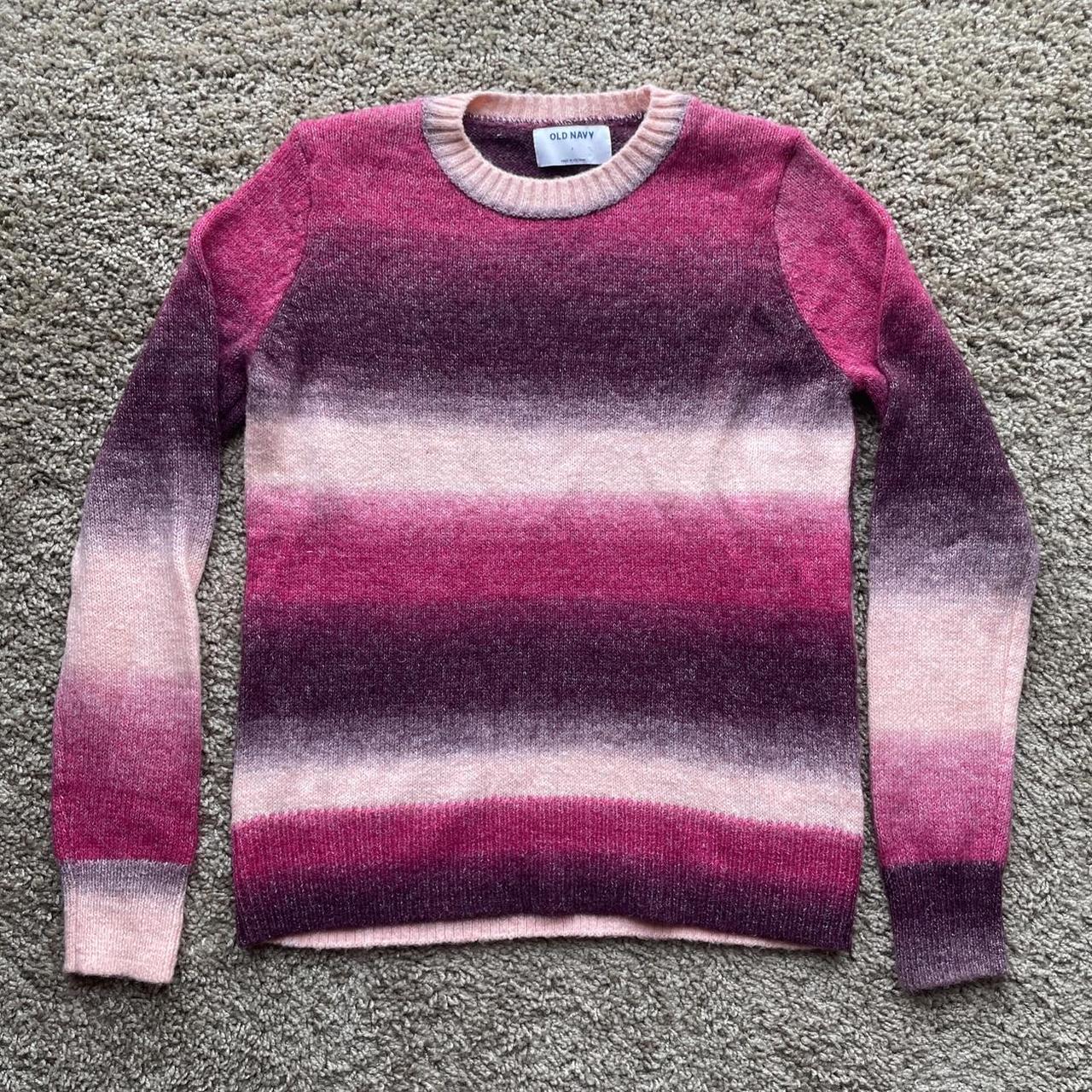 Ombre Pink Knit Sweater - Size: S - Shipping:... - Depop