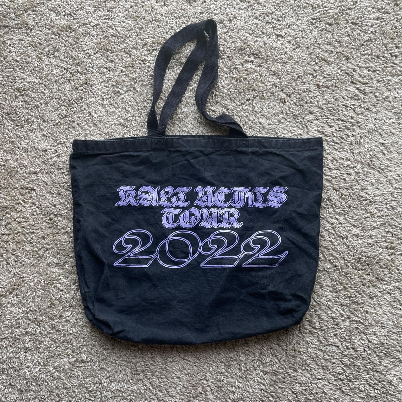 Kali Uchis Tour Black & Purple Tote Bag - Size: 18in... - Depop