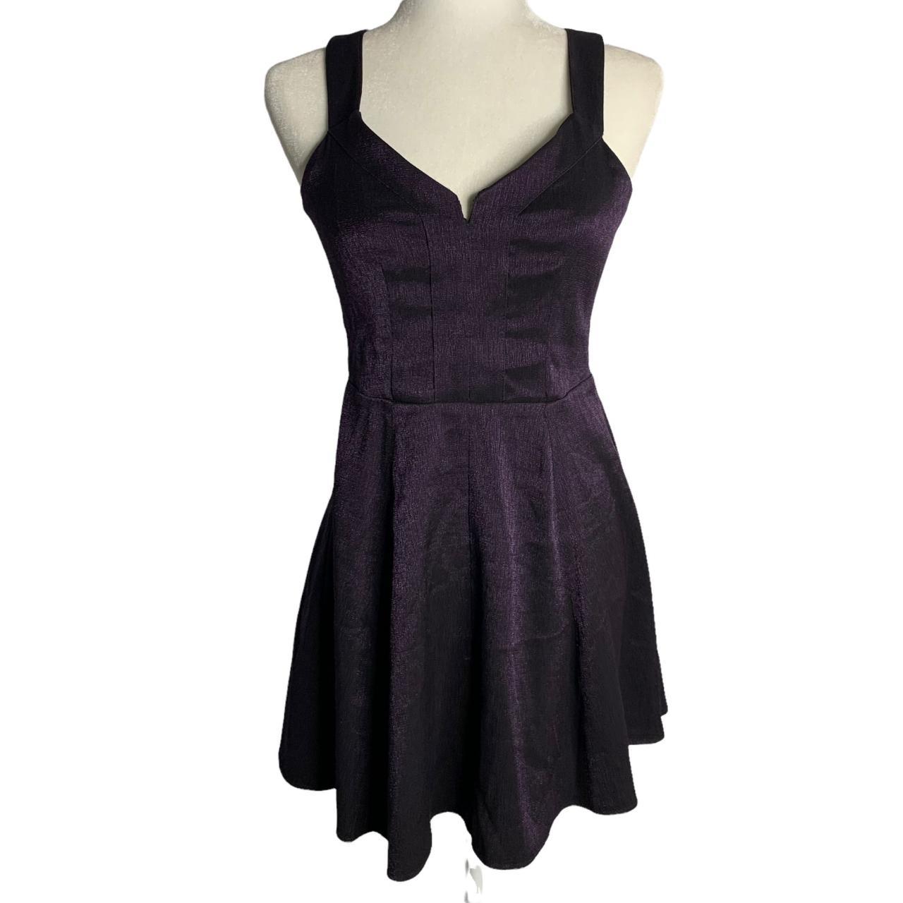 Vintage Y2K BCBG Mini Dress 2 Purple Metallic Lined... - Depop