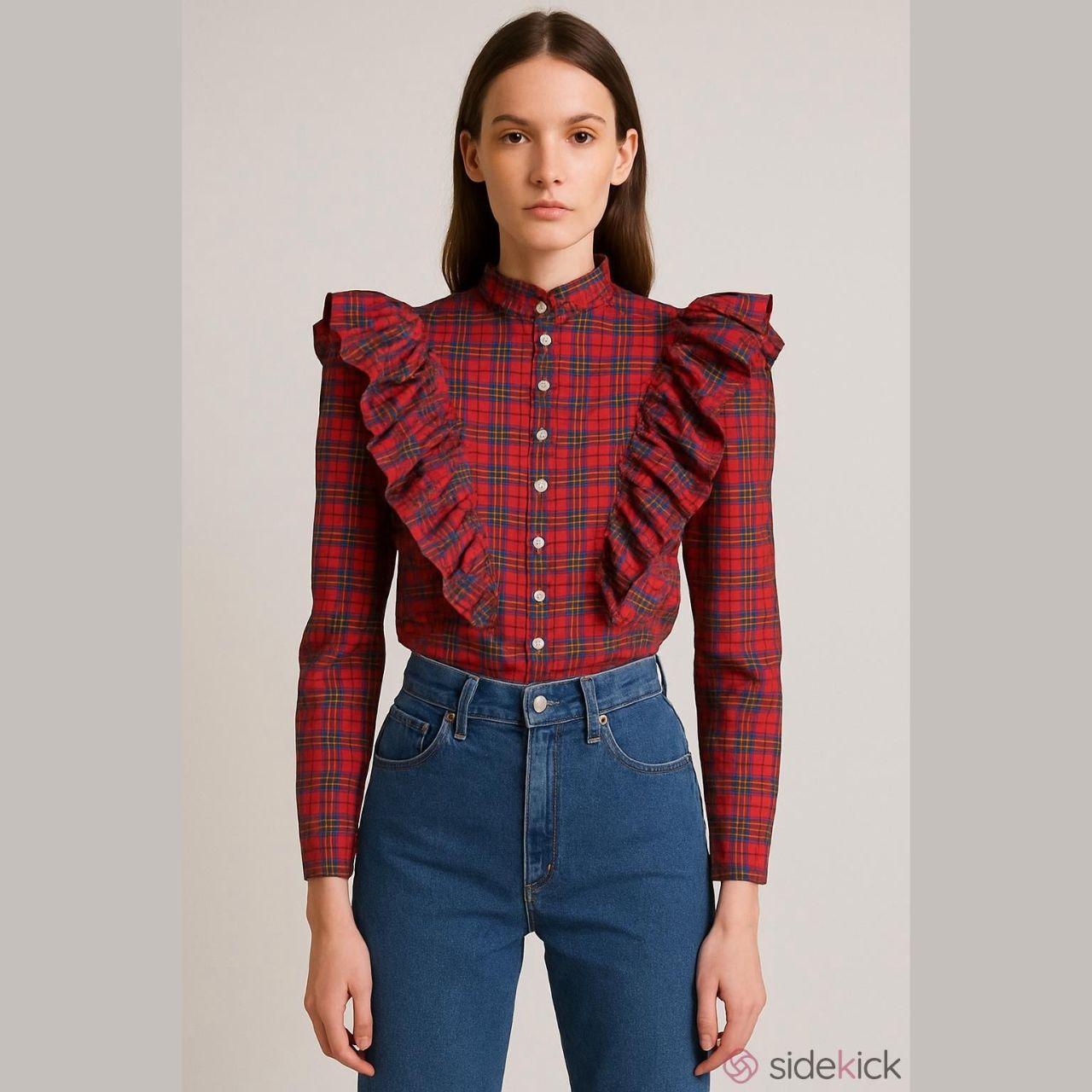 Nordstrom Women's Blouse - Red/Multi - XS – Vinta… - image 1