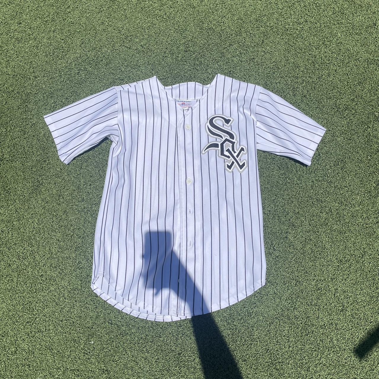 Vintage 90s White Sox Baseball Jersey, number - Depop