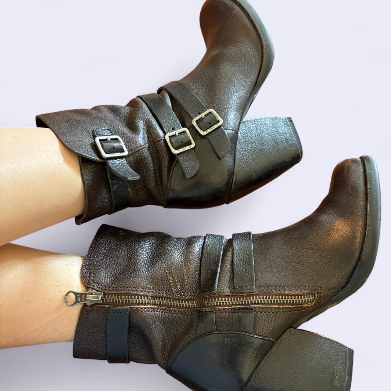 Korks Women's Ankle Boots Brown/Black US – Brown Leather