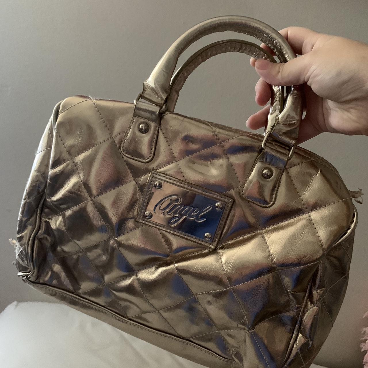 Victoria's secret black purse with gold chain and - Depop