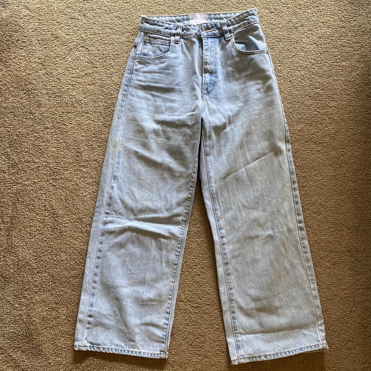 Abrand high rise cropped jeans Light wash denim - Depop