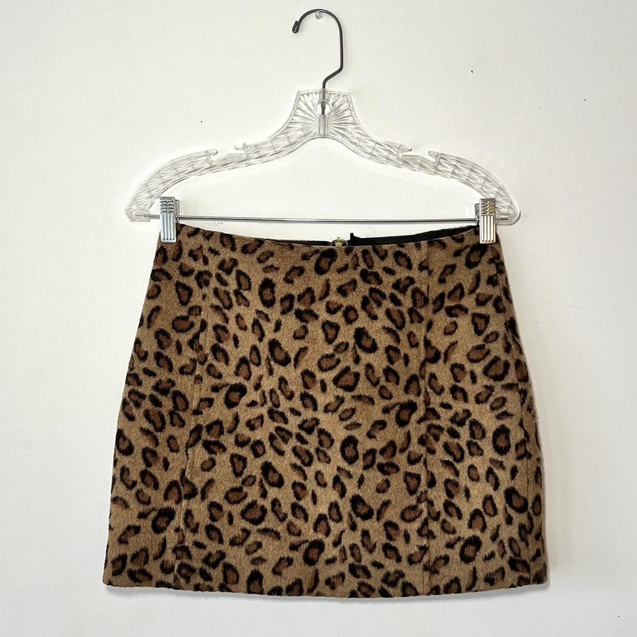 Timeless Cheetah Print Mini Skirt, Gold Metal... - Depop