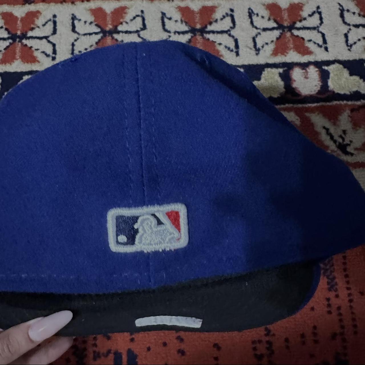 la-dodgers-blue-fitted-hat-size-6-7-8-depop