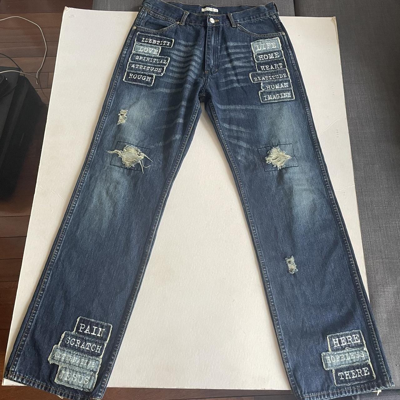 Number (N)ine Men's Blue Jeans | Depop