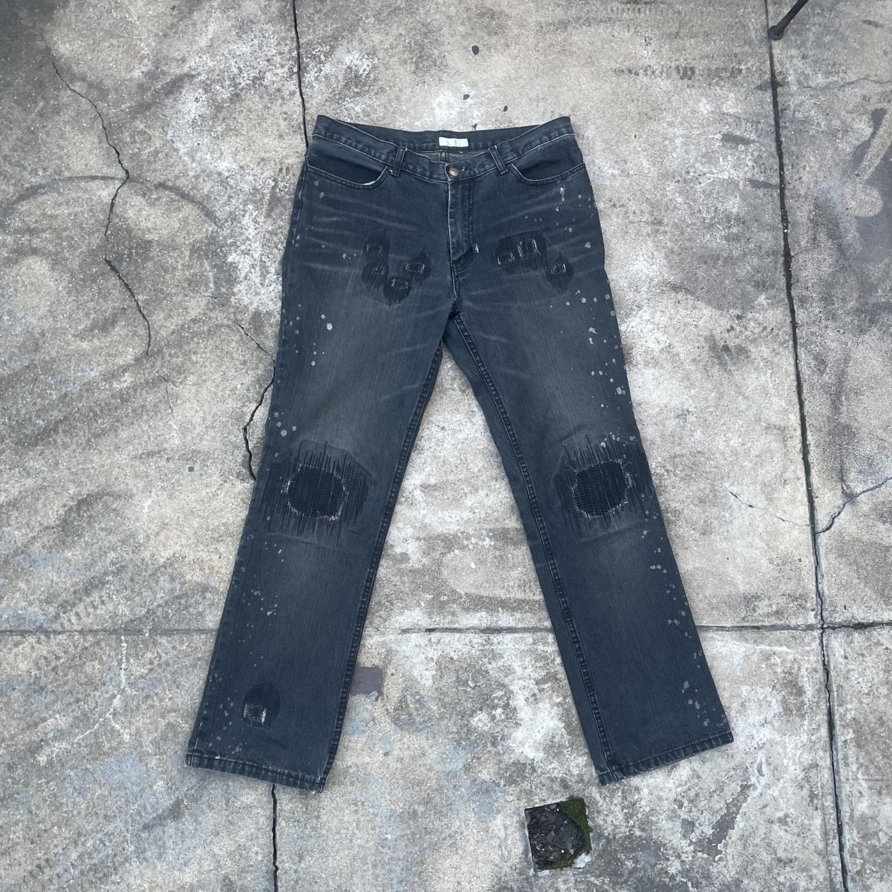 AW01 NUMBER NINE GRUNGE DENIM RARE TAGGED 5x32 - Depop