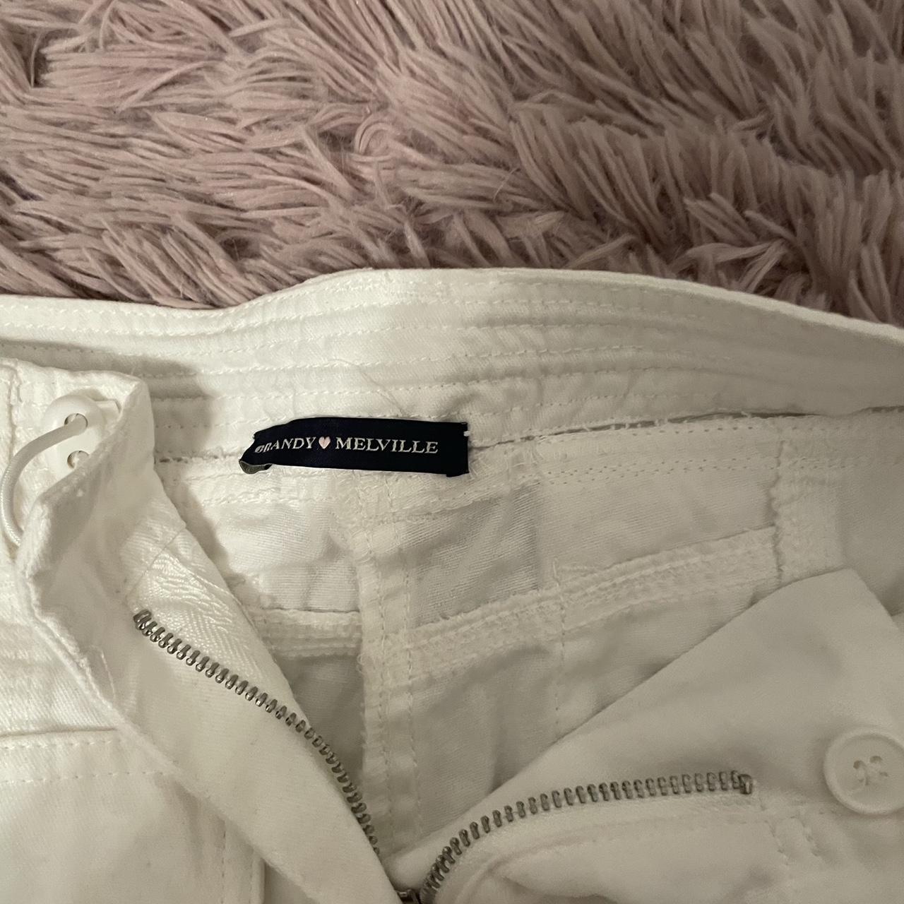 white brandy pants, worn once - Depop