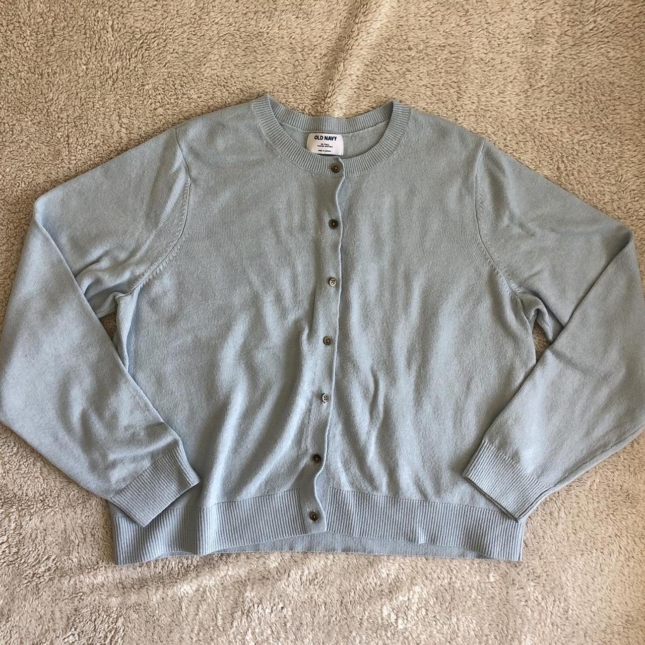 Vintage Light Blue Cardigan Women’s Size X-large -... - Depop