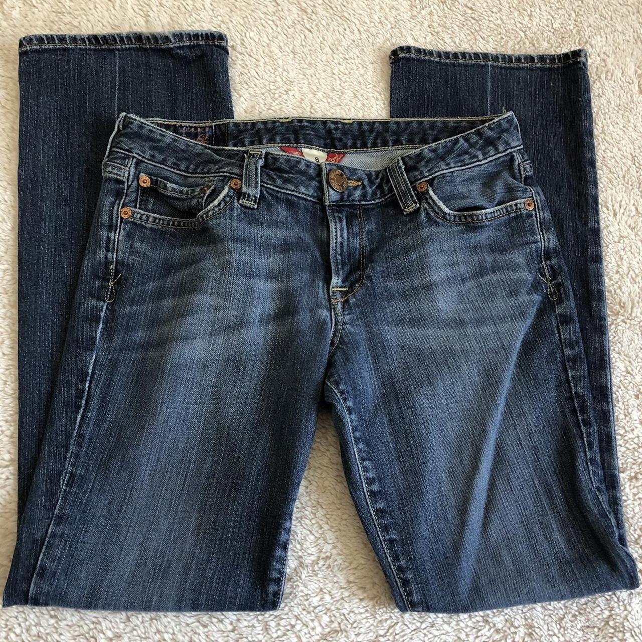 Vintage Lucky Jeans Dark Wash Low Rise Jean look... - Depop