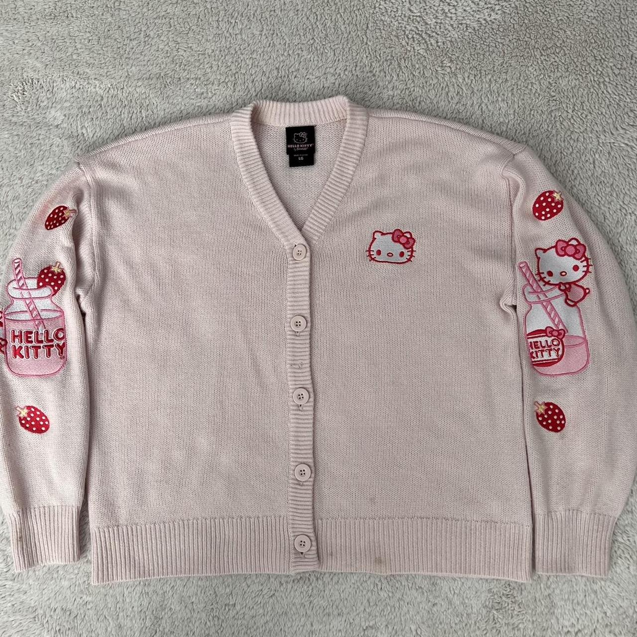 Hello Kitty Women's Pink Cardigan Depop