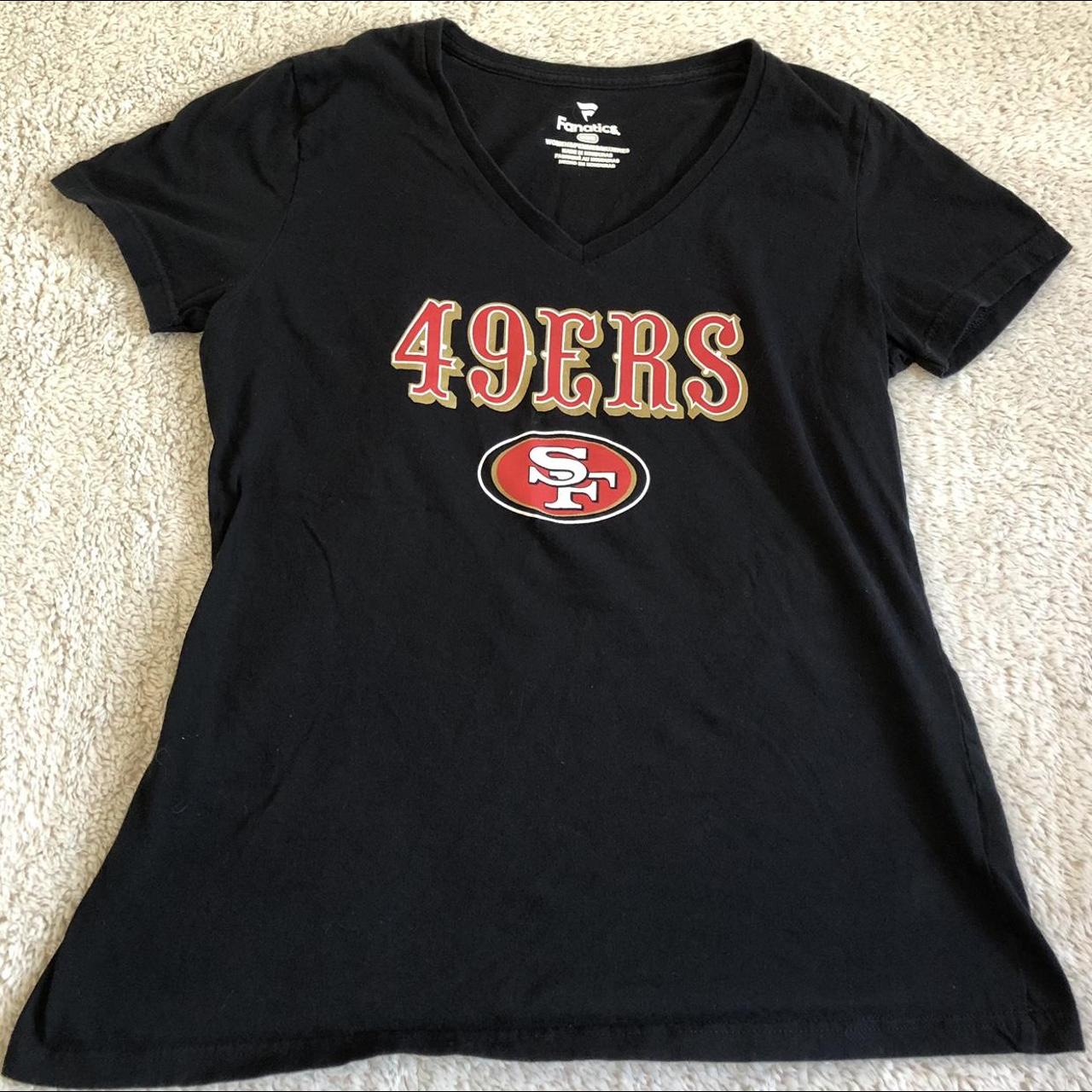 Team Apparel San Francisco 49ers v neck women's t - Depop