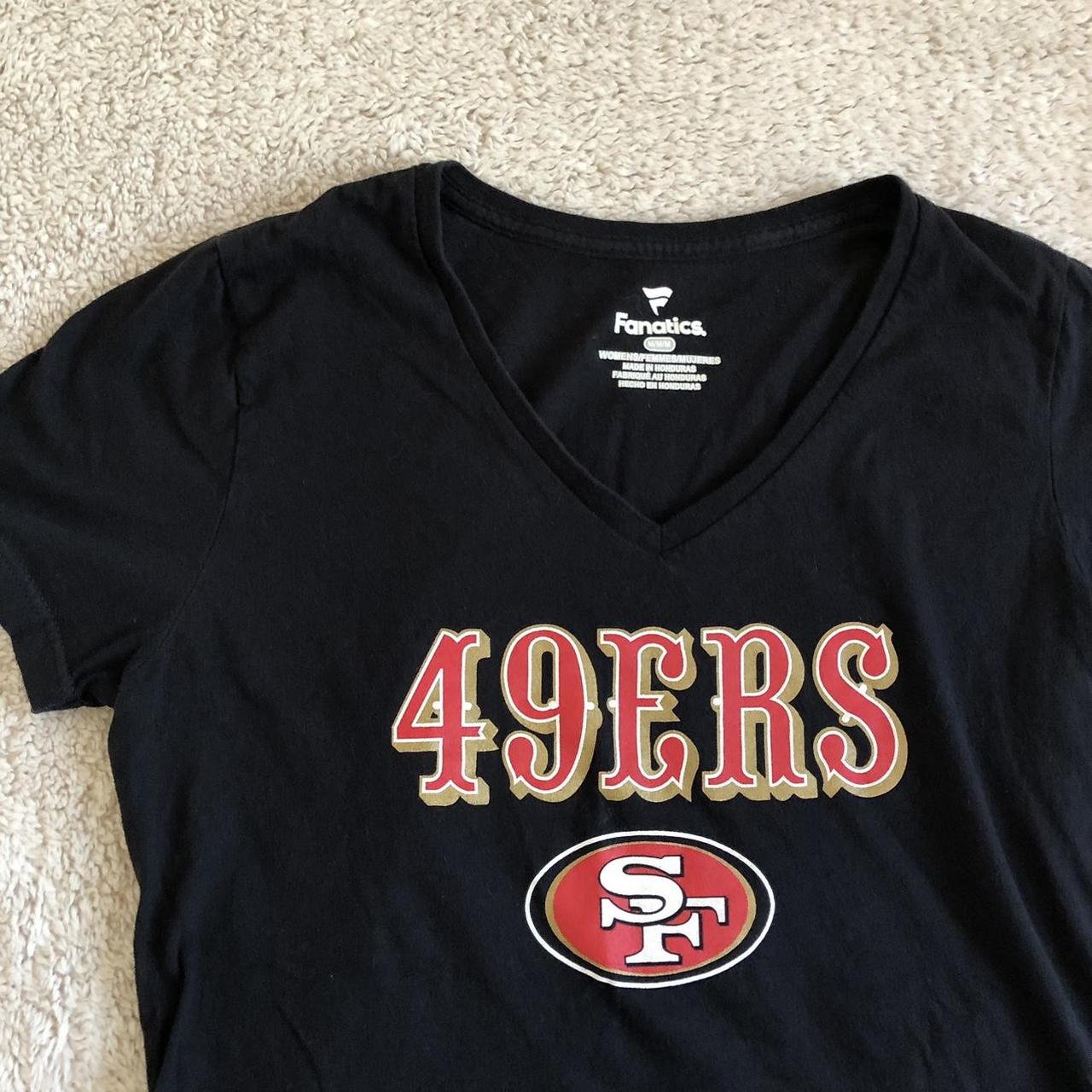 Team Apparel San Francisco 49ers v neck women's t - Depop