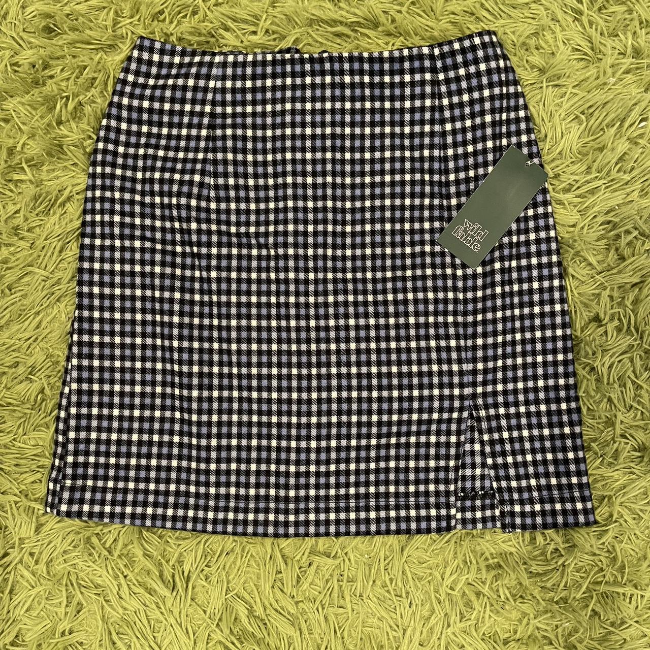 •blue, white, and black plaid wild fable... - Depop