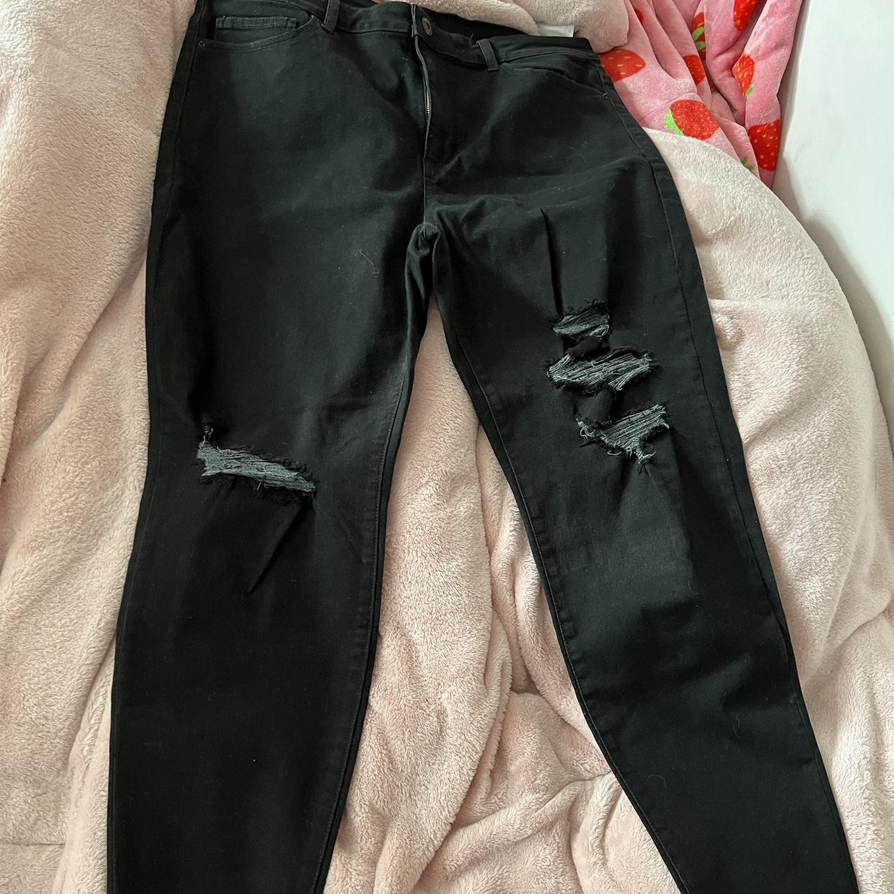 Forever 21+ Skinny Black Jeans!! Size Us 18 Perfect - Depop