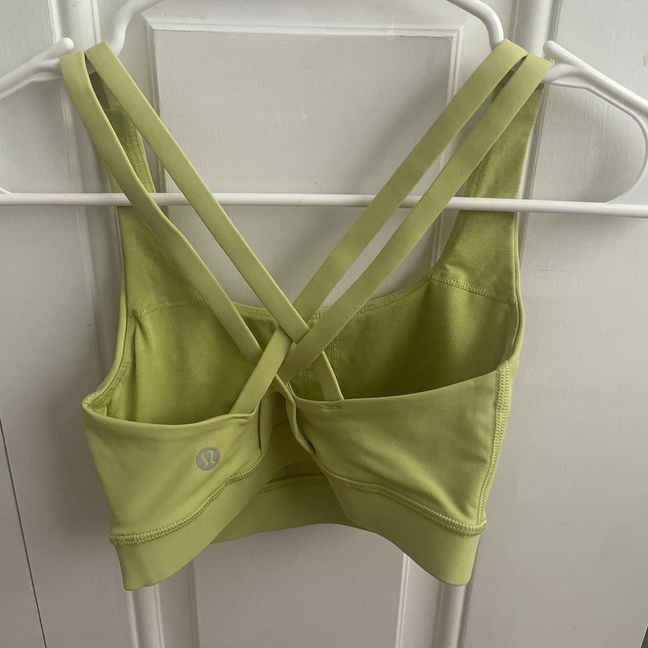 LULULEMON wasabi sports bra size 2 worn - Depop