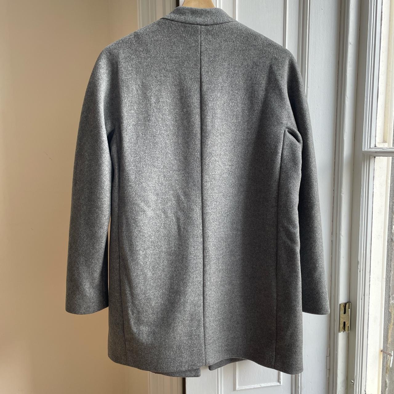 Jaeger Women s Grey Wool Coat UK 8 Small. Depop