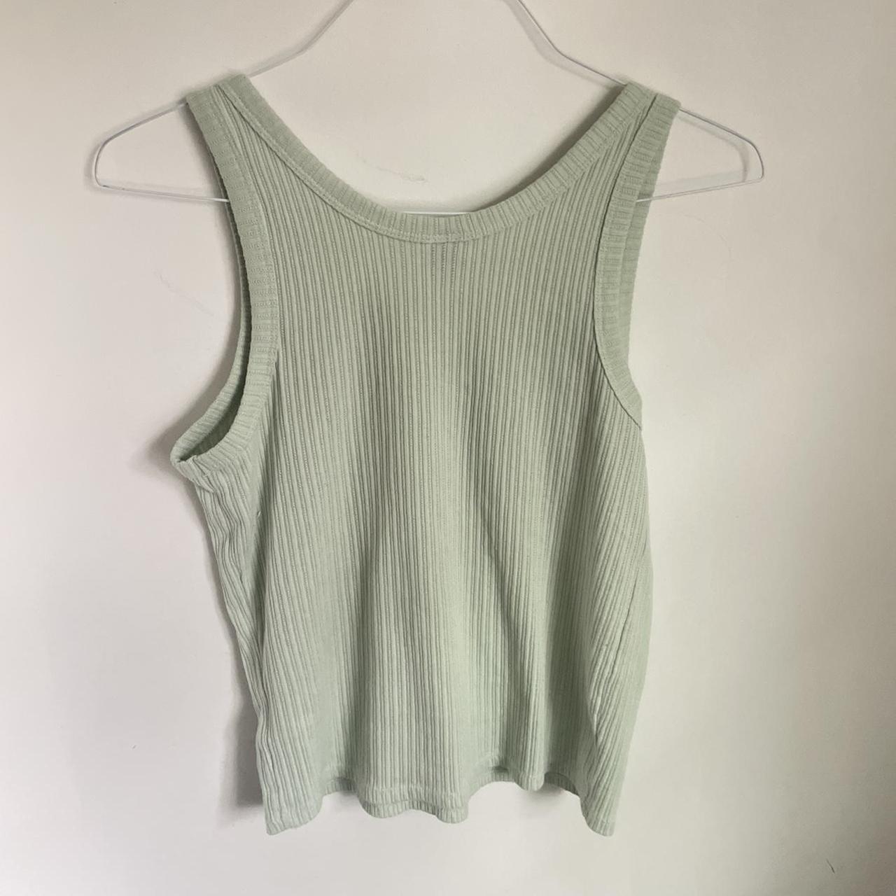 Wild fable ribbed tank mint light green size medium... - Depop